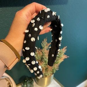 *SOLD* NWOT Lele Sadoughi Paillette slim black headband